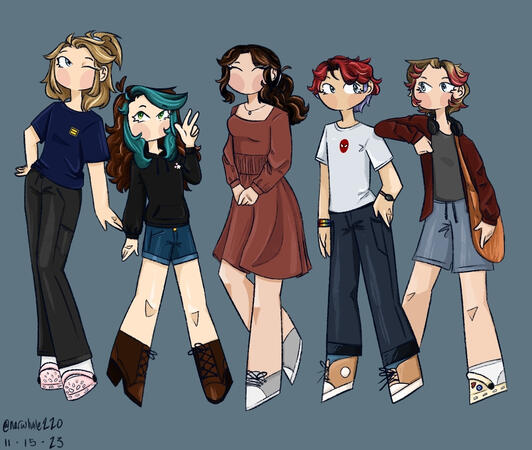 Chibi Shaded Fullbody ×5